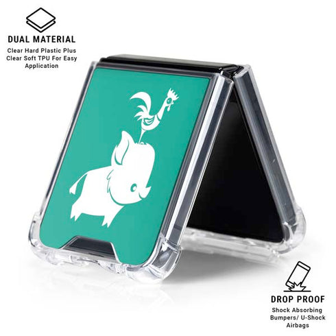 Disney Princess Moana Heihei and Pua Galaxy Z Flip6 Clear Case